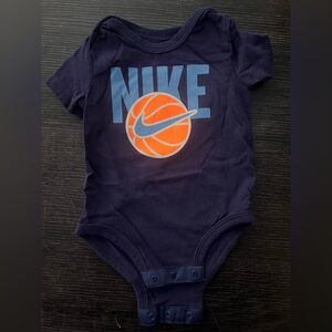 Nike Baby Dark Blue Onesie with Basketball